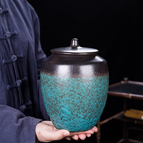 CPDDNGZMKK Gedenkstätten Für Haustiere Manuelle Relief-Anzeige Urnen 20.3Cm Große Bestattungsurne Feuerbestattungsurnen Menschliche Asche Erwachsene Aus Keramik Trauerbox von CPDDNGZMKK