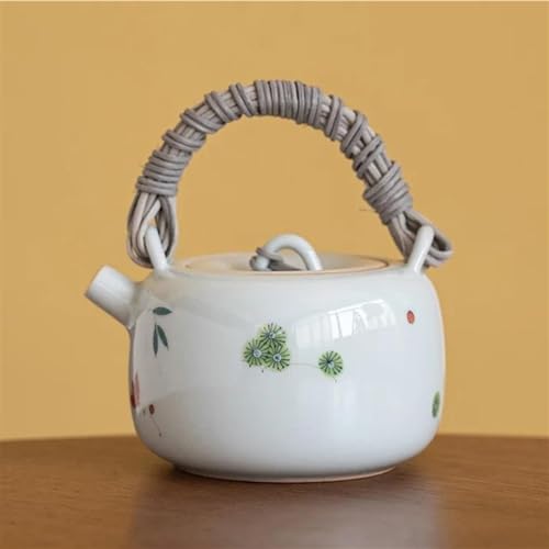 CPDDNGZMKK Teetassen-Sets 200Ml Handbemalte Rattan Gewebte Hebebalken Kanne Retro Teekanne Boutique Tee Einweichen Wasserkocher Oolong Dienstleistungen Reise-Teeset von CPDDNGZMKK