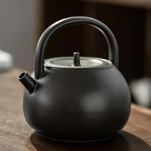 CPDDNGZMKK Teetassen-Sets 720ML/1000ML Keramik Kochendem Teekanne Haushalts Filter Schwarz Hebe Strahl Wasserkocher Tee Set Reise-Teeset(1000ml Black) von CPDDNGZMKK