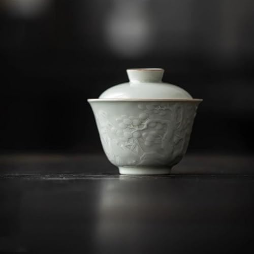 CPDDNGZMKK Teetassen-Sets Chinesische Teeschalen Chawan Tee Ceramony Set Kleine Kiefer Porzellan Pflaume Für Terrine Teegeschirr Tasse Reise-Teeset(B) von CPDDNGZMKK