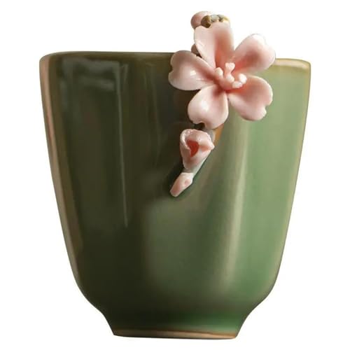 CPDDNGZMKK Teetassen-Sets Handgemachte Pinch Flower Keramiktasse Retro Keramik Master Cup Einzeltasse Persönliches Kung Fu Teeset Teetasse Teeschale Reise-Teeset von CPDDNGZMKK