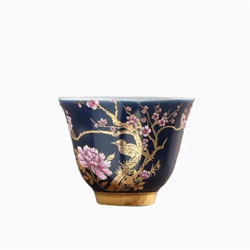 CPDDNGZMKK Teetassen-Sets Handgemachte Teetasse Tie Guanyin Pu'er Home Porzellan Tee-Set 1 Stück 65ml Palace Luxus Keramik Handbemalte Blumen Teeschale Reise-Teeset(A) von CPDDNGZMKK
