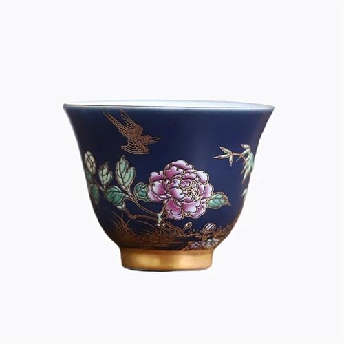 CPDDNGZMKK Teetassen-Sets Handgemachte Teetasse Tie Guanyin Pu'er Home Porzellan Tee-Set 1 Stück 65ml Palace Luxus Keramik Handbemalte Blumen Teeschale Reise-Teeset(B) von CPDDNGZMKK