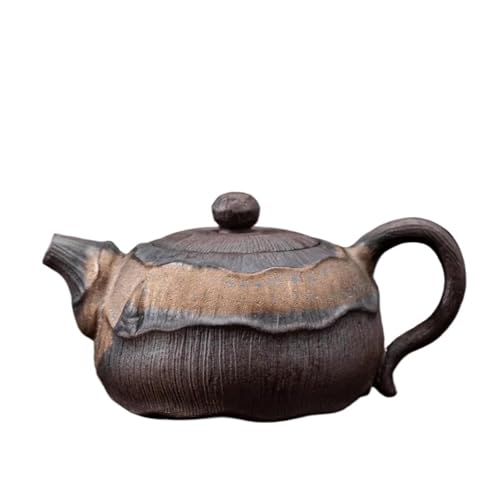 CPDDNGZMKK Teetassen-Sets Kung Fu Tee Aufguss Teezubereitung Utensilien Werkzeug Teekessel Topf Vintage Lotus Teekanne Handgemacht Grobe Keramik Teegeschirr Reise-Teeset(Type-A) von CPDDNGZMKK