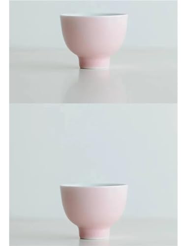 CPDDNGZMKK Teetassen-Sets Kung Fu Tee Persönliche Master Tasse Becher Pfirsich Rosa Glasur Keramik Weißes Porzellan Akazie Trinkgeschirr 2 Teil/Satz Reise-Teeset(C) von CPDDNGZMKK