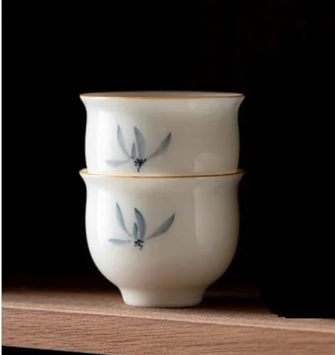CPDDNGZMKK Teetassen-Sets Kungfu Tea Maker Tools Teegeschirr Zeremonie 2 Teil/Set 50 Ml Weißes Porzellan Master Cup Handbemalte Schmetterling Orchidee Artceramic Teetasse Reise-Teeset CPDDNGZMKK Teetassen-Sets Kungfu Tea Maker Tools Teegeschirr Zeremonie 2 Teil/Set 50 Ml Weißes Porzellan Master Cup Handbemalte Schmetterling Orchidee Artceramic Teetasse Reise-Teeset von CPDDNGZMKK