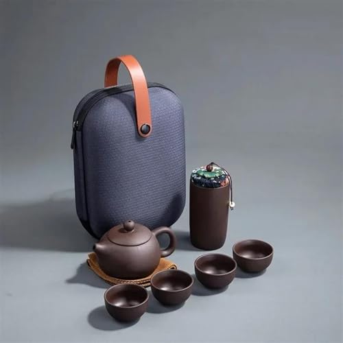 CPDDNGZMKK Teetassen-Sets Lila Sand Reise Teegeschirr Set Eine Kanne Vier Tassen Tragbare Crack Tasse Kung Fu Tee Chinesischer Reise-Teeset CPDDNGZMKK Teetassen-Sets Lila Sand Reise Teegeschirr Set Eine Kanne Vier Tassen Tragbare Crack Tasse Kung Fu Tee Chinesischer Reise-Teeset von CPDDNGZMKK
