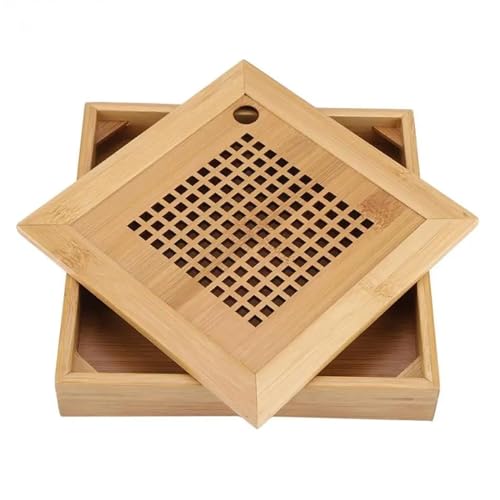 CPDDNGZMKK Teetassen-Sets Mini Quadrat Tee Tablett Entwässerung Wasser Lagerung Kung Fu Tee-Set Zimmer Bord Tisch Chinesische Tasse Zeremonie Reise-Teeset von CPDDNGZMKK