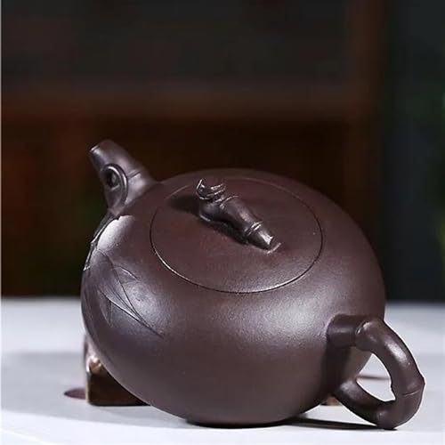 CPDDNGZMKK Teetassen-Sets Mit Bambusblatt-Design Kung-Fu-Teeset Tee-Ei 150 Ml Handgefertigte Teekanne Aus Lila Ton Reise-Teeset von CPDDNGZMKK