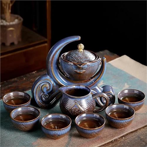 CPDDNGZMKK Teetassen-Sets Mit Teekanne Und Tasse Halbautomatisches Keramik-Teeservice Reise-Teeset(Type-E) von CPDDNGZMKK