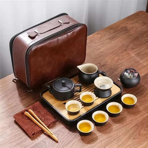 CPDDNGZMKK Teetassen-Sets Reise Tee Set Kung Tasse Haushalts Porzellan Teekanne Tablett Keramik Bone China Fu Teegeschirr Sets Reise-Teeset(I) von CPDDNGZMKK