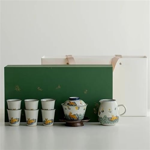 CPDDNGZMKK Teetassen-Sets Reisezubehör Teeservice Wasserkocher Keramikbecher Teeset Teesieb Zeremonie Brauen Teekannen Set Reise-Teeset(A) von CPDDNGZMKK