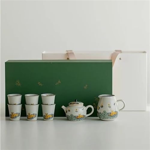 CPDDNGZMKK Teetassen-Sets Reisezubehör Teeservice Wasserkocher Keramikbecher Teeset Teesieb Zeremonie Brauen Teekannen Set Reise-Teeset(B) von CPDDNGZMKK