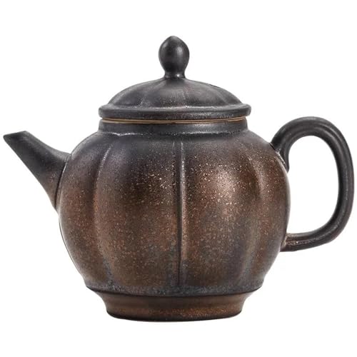 CPDDNGZMKK Teetassen-Sets Retro-Teekanne Teebereiter Kleiner Topf Einzelne Teekanne Japanische Vergoldung Eisenglasur Obst-Teekanne Porzellan Kung-Fu-Tee-Set Reise-Teeset von CPDDNGZMKK