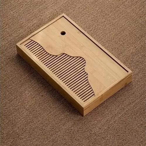 CPDDNGZMKK Teetassen-Sets Teetablett Aus Bambusholz Kung Fu Teeteller Chinesisches Teeservice Wasserspeicher Bodenplatte Berge Pfanne Reise-Teeset(B M-38x23x5.5cm) von CPDDNGZMKK