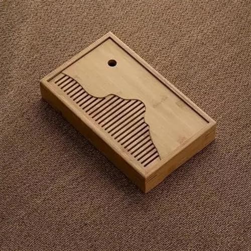 CPDDNGZMKK Teetassen-Sets Teetablett Aus Bambusholz Kung Fu Teeteller Chinesisches Teeservice Wasserspeicher Bodenplatte Berge Pfanne Reise-Teeset(B S-30x18x5.5cm) von CPDDNGZMKK