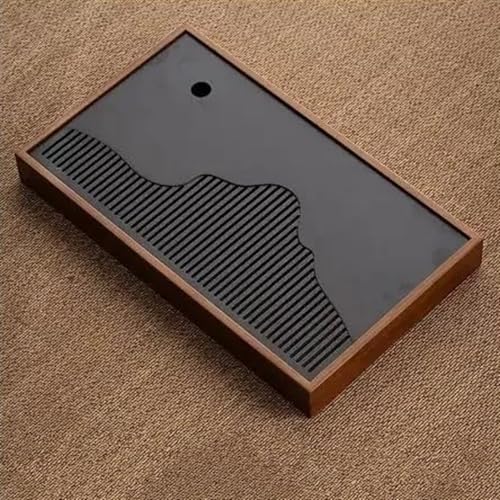 CPDDNGZMKK Teetassen-Sets Teetablett Aus Bambusholz Kung Fu Teeteller Chinesisches Teeservice Wasserspeicher Bodenplatte Berge Pfanne Reise-Teeset(L-48X28X5.5CM) von CPDDNGZMKK