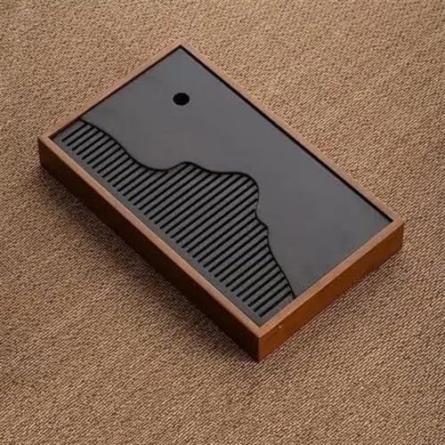 CPDDNGZMKK Teetassen-Sets Teetablett Aus Bambusholz Kung Fu Teeteller Chinesisches Teeservice Wasserspeicher Bodenplatte Berge Pfanne Reise-Teeset(M-38x23x5.5cm) von CPDDNGZMKK