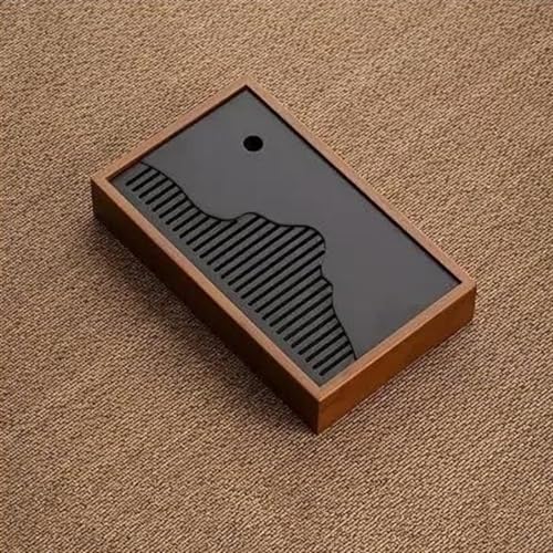 CPDDNGZMKK Teetassen-Sets Teetablett Aus Bambusholz Kung Fu Teeteller Chinesisches Teeservice Wasserspeicher Bodenplatte Berge Pfanne Reise-Teeset(S-30x18x5.5cm) von CPDDNGZMKK