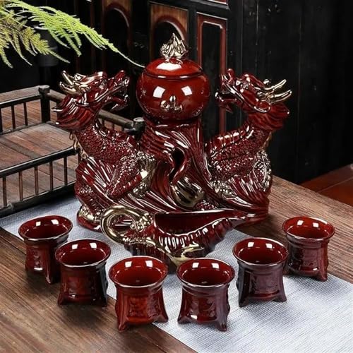 CPDDNGZMKK Teetassen-Sets Teetassen-Set Reise-Teeset Kung-Fu-Teeset Chinesisches Automatisches Tee-Set Teekanne Aus Knochenporzellan Reise-Teeset(C) von CPDDNGZMKK