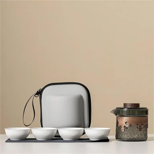 CPDDNGZMKK Teetassen-Sets Tragbare Outdoor Camping Teekanne Und Tee Tasse Tasche Teegeschirr Sets Haushalt Herstellung Werkzeug Reise Tee-Set Kit 1 4 Tassen Reise-Teeset(Type-B) von CPDDNGZMKK