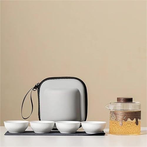 CPDDNGZMKK Teetassen-Sets Tragbare Outdoor Camping Teekanne Und Tee Tasse Tasche Teegeschirr Sets Haushalt Herstellung Werkzeug Reise Tee-Set Kit 1 4 Tassen Reise-Teeset(Type-F) von CPDDNGZMKK