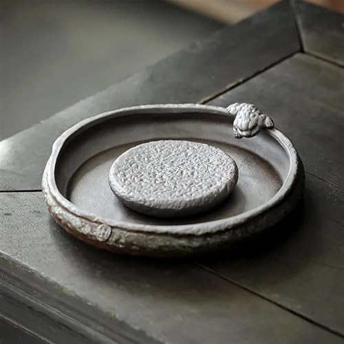 CPDDNGZMKK Teetassen-Sets Vintage Keramik Single Brew Teekanne Steinzeug Roherz Tablett Handgefertigt Holz Gebrannt Japanischen Stil Topf Halter Tee Reise-Teeset(A) von CPDDNGZMKK