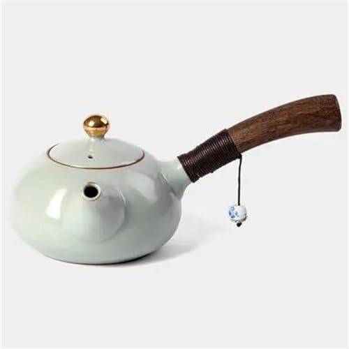 CPDDNGZMKK Teetassen-Sets Vintage Keramik Wasserkocher Teeservice Im Japanischen Stil Teekannen Holzgriff Kung Fu Teesets Porzellan Reise-Teeset(B) von CPDDNGZMKK