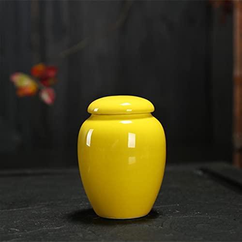 Gedenkstätten Für Haustiere Pet Urn For Dogs Cats Ashes Keepsake Memorial Box Funeral Set Burial Urns For Cremated Remains Ash Vial Adult Funeral Urn Pet Cat And Dog Urn 36322 Trauerbox(Yellow) von CPDDNGZMKK