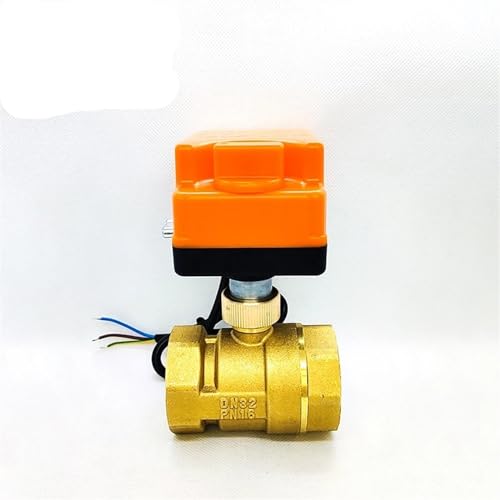 1-1/4" motorisierter Messing-Kugelhahn, 3-Draht-2-Wege-Steuerung, elektrischer Kugelhahn mit manuellem Schalter(BSP-12VDC-3 WIRES 2 WAY) von CPDHJMZO