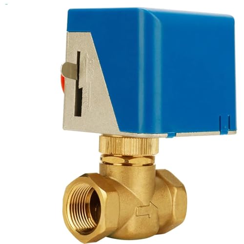 2-Wege-3-Wege-Vertikaltyp Motorbetrieb Elektrischer Messing-Kugelhahn 16bar VA-7010 Serie 1/2" 3/4" 1" Fan-Coil-Ventil AC220V(NC-2WAY-VA-7010-20,0.5 Inch) von CPDHJMZO