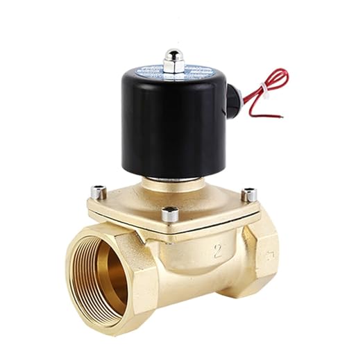 CPDHJMZO DN15 DN20 DN25 DN32 DN40 DN50 Elektrisches Magnetventil 220 V 110 V 24 V 12 V Normal Geschlossenes Messing-Magnetventil for Wasser, Öl, Luft(BSP-380VAC,DN50) von CPDHJMZO