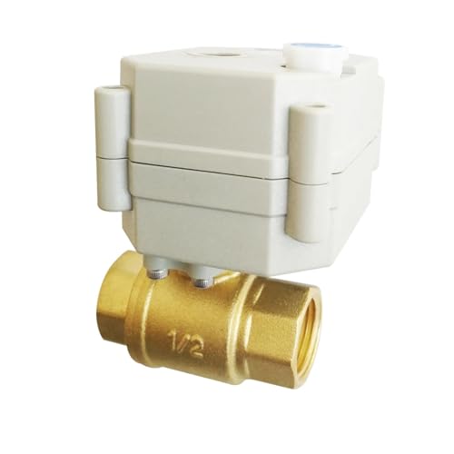 DN15 DC12V DC24V 2/3/5/7 Drähte Messing Elektrisches Steuerkugelventil mit Handbetätigung und Anzeige 1/2" Motorventil(DC24-CR702) von CPDHJMZO