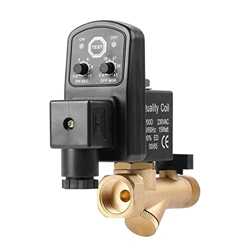 Hält hohen Drücken und extremen Temperaturen stand G1/2 DN15 Automatisches elektronisches zeitgesteuertes Ablassventil for Luftkondensatmanagement Elektrisch Magnetisch(AC 110V) von CPDHJMZO