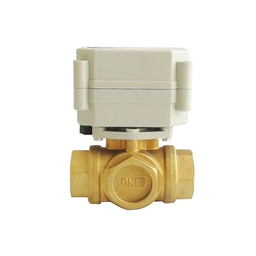 TF15-BH3-C Messing 1/2'' 3-Wege T/L Bohrung Power Off Rücklauf Typ DN15 Motorisiertes Ventil AC110V-230V mit Positionsanzeige(T Bore Flow B,CR202 Wiring) von CPDHJMZO