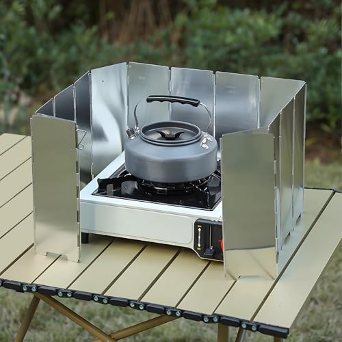 CPENG Windschutz Gaskocher - Campingkocher Windschutz, 14-teiliger faltbarer Windschutz Gaskocher, Metall Windschutz für Campingkocher, Outdoorkocher Windshield Zubehör CPENG Windschutz Gaskocher - Campingkocher Windschutz, 14-teiliger faltbarer Windschutz Gaskocher, Metall Windschutz für Campingkocher, Outdoorkocher Windshield Zubehör von CPENG
