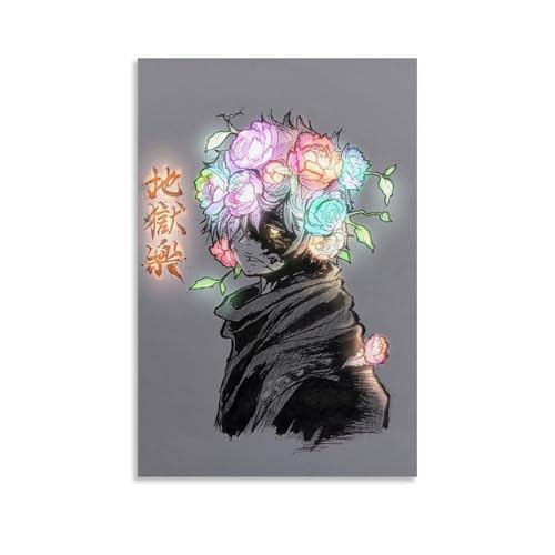 CPFSCWZP Hell's Paradise Jigokuraku, beliebter Anime und wunderbarer Anime, Leinwand-Poster, Wandkunst, dekoratives Gemälde, Schlafzimmer, 50 x 75 cm, ungerahmter Stil von CPFSCWZP
