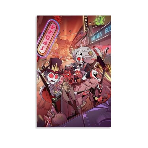 CPFSCWZP Helluva Boss, beliebtes Anime-und wundervolles Anime-Leinwand-Poster, Wandkunst, dekoratives Gemälde, Schlafzimmer, Poster, 20 x 30 cm, ungerahmter Stil von CPFSCWZP