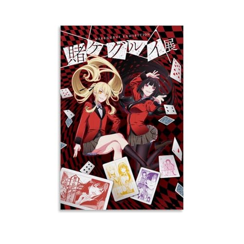 CPFSCWZP Kakegurui Leinwandposter, Motiv: beliebtes Anime und wundervolles Anime, Wandkunst, dekoratives Gemälde, Schlafzimmer, 50 x 75 cm, ungerahmter Stil von CPFSCWZP