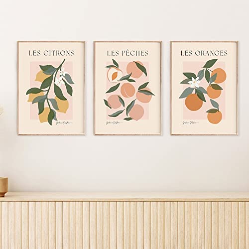 CPGG Leinwandbild 3er-Set Obstmarkt Poster modernes Leinwandbild skandinavischer Kunstdruck Orangen Pfirsiche Zitronen Wandbild für Wohnzimmer Heimdekoration-40x50cm Ungerahmt CPGG Leinwandbild 3er-Set Obstmarkt Poster modernes Leinwandbild skandinavischer Kunstdruck Orangen Pfirsiche Zitronen Wandbild für Wohnzimmer Heimdekoration-40x50cm Ungerahmt von CPGG