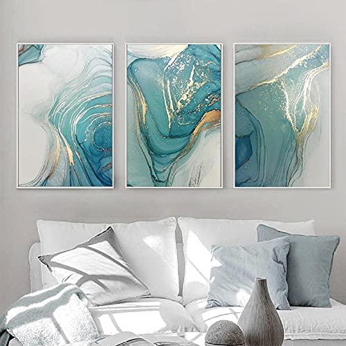 CPGG Drucke Wandkunst Luxus Abstrakte Flüssigkeit Kunst Poster Alkohol Tinte Türkis Und Gold Wandkunst Leinwand Gemälde Moderner Druck Wohnzimmer Dekoration 40x60cmx3 Ungerahmt, Schwarz & Weiß CPGG Drucke Wandkunst Luxus Abstrakte Flüssigkeit Kunst Poster Alkohol Tinte Türkis Und Gold Wandkunst Leinwand Gemälde Moderner Druck Wohnzimmer Dekoration 40x60cmx3 Ungerahmt, Schwarz & Weiß von CPGG