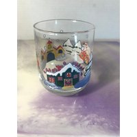 Vintage Weihnachtsdorf Glasgeschirr Trinkgeschirr Urlaub Glas Wie Neu - Felsen Super Süß von CPJCollectibles