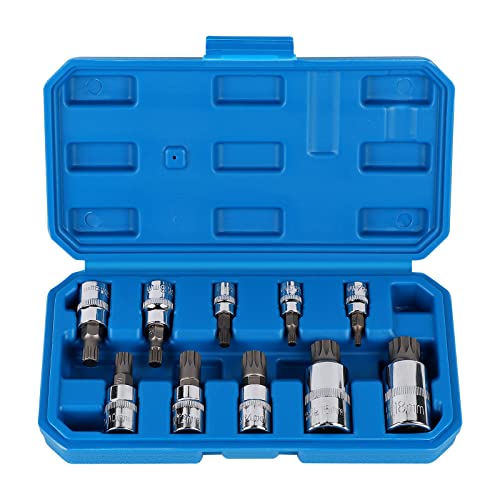 CPROSP 10-tlg Vielzahn Nuss Satz 1/2'', 1/4'', 3/8'', Innen Vielzahnnuss M4 M5 M6 M8 M10 M12 M14 M16 M18 mit Bewahrungsbox Rot CPROSP 10-tlg Vielzahn Nuss Satz 1/2'', 1/4'', 3/8'', Innen Vielzahnnuss M4 M5 M6 M8 M10 M12 M14 M16 M18 mit Bewahrungsbox Rot von CPROSP