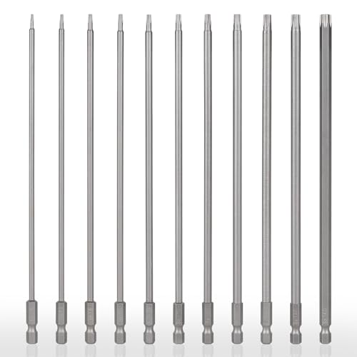 CPROSP 11PCS Torx Bit 200mm Lang, Lange Torx Bit T6,T7,T8,T9,T10,T15,T20,T25,T27,T30,T40,S2 Stahl,Stern Kopf CPROSP 11PCS Torx Bit 200mm Lang, Lange Torx Bit T6,T7,T8,T9,T10,T15,T20,T25,T27,T30,T40,S2 Stahl,Stern Kopf von CPROSP