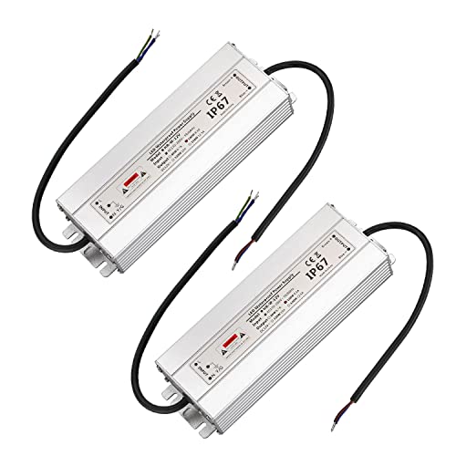 CPROSP 2er 12V LED Trafo 100w, Netzteil Treiber IP67 Wasserdicht, 0,5-100W für LED Leuchtmittel, Transformator für LED Streifen, 230V auf 12V von CPROSP