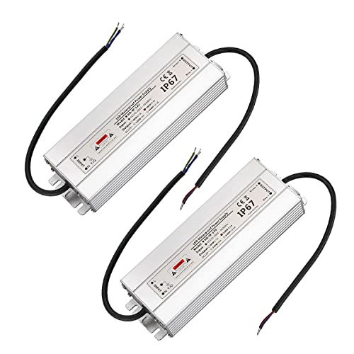 CPROSP 2er 12V LED Trafo 100w, Netzteil Treiber IP67 Wasserdicht, 0,5-100W für LED Leuchtmittel, Transformator für LED Streifen, 230V auf 12V CPROSP 2er 12V LED Trafo 100w, Netzteil Treiber IP67 Wasserdicht, 0,5-100W für LED Leuchtmittel, Transformator für LED Streifen, 230V auf 12V von CPROSP