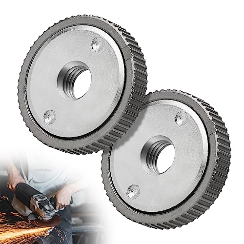 CPROSP 2tlg Schnellspannmutter für Winkelschleifer M14, Spannmutter für Flex, Angle Grinder Flange Nut, Schleifscheibenwechsel ohne Werkzeug von CPROSP