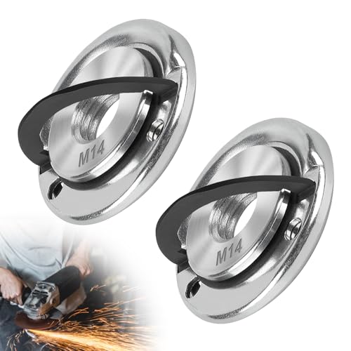 CPROSP 2tlg Schnellspannmutter für Winkelschleifer M14 mit Hebel, Spannmutter für Flex, Angle Grinder Flange Nut, Schleifscheibenwechsel ohne Werkzeug von CPROSP