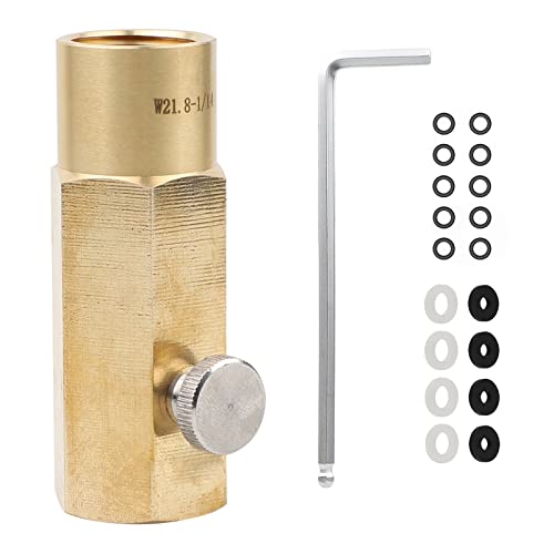 CPROSP Quooker CO2 Adapter aus Messing, CO2 Refill Adapter für W21.8-14 Ventil CO2 Behälter, Umfülladapter (Geeignet nur für Quooker Zylinder) von CPROSP