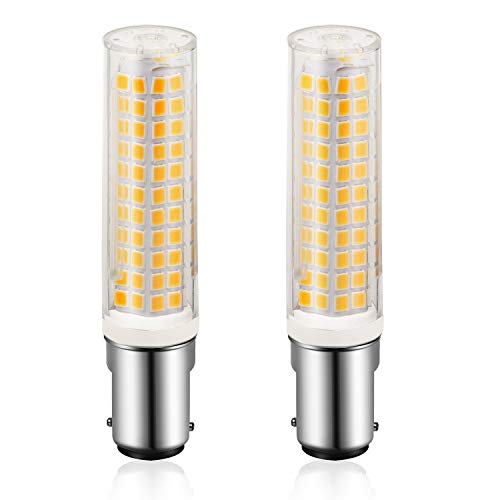 CPROSP 2er B15D LED Dimmbar, B15d 100W für Nähmaschinenleuchten Ventilator 200-240V (Warmweiß 3000k), 10~100% Dimmbar von CPROSP